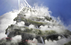 陜西高樓綠植墻“仙氣飄飄”成網紅